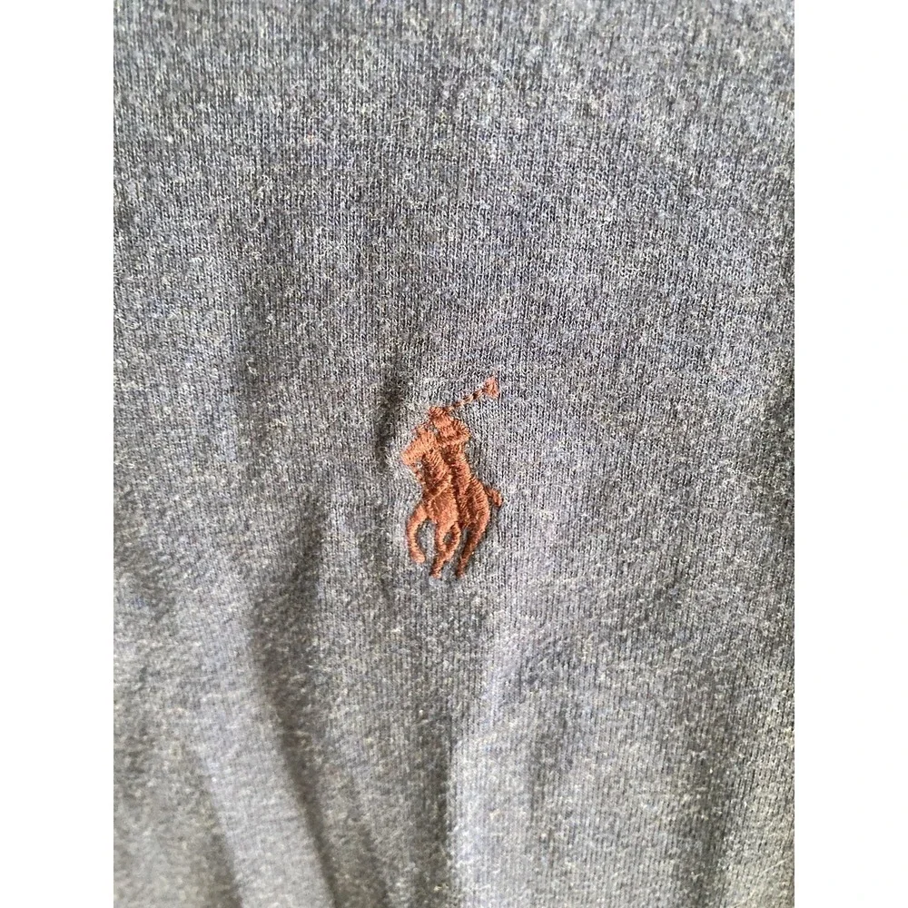 Men's‎ Polo Ralph Lauren Quarter Zip Pullover Sweater Blue XL Warm Pony Accent